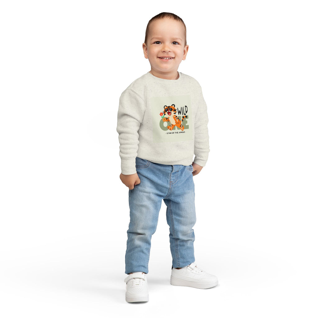 Wild One Tiger Toddler Sweatshirt — 'Wild One' First Birthday Shirt