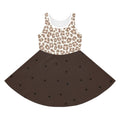 Girls Leopard Print & Polka Dot Sundress — Sleeveless A-Line Dress