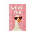 What The Duck Tea Towel — Pink Heart Sunglasses Microfiber Kitchen Towel