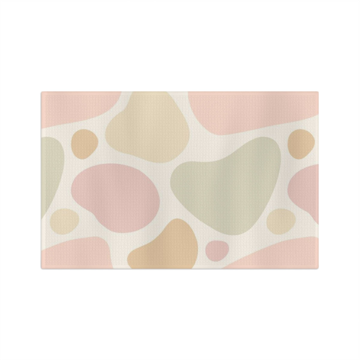 Abstract Pastel Shapes Tea Towel — Modern Microfiber Kitchen Towel