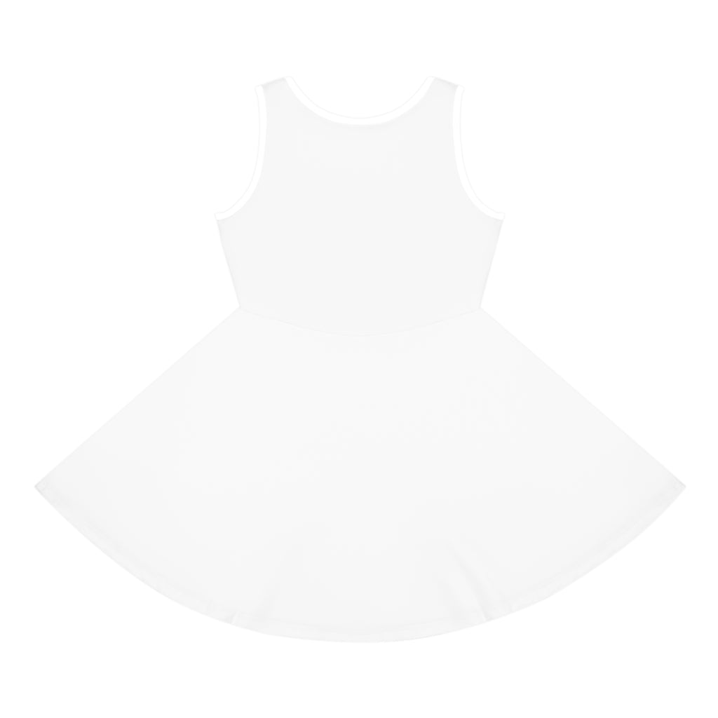 Girls' Butterfly Sundress — Pink & Green Watercolor Butterfly Tank Dress