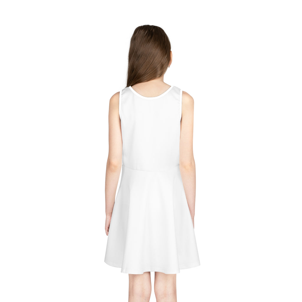 Girls' Sundress with Cute Orange Bow – Sleeveless Summer Dress