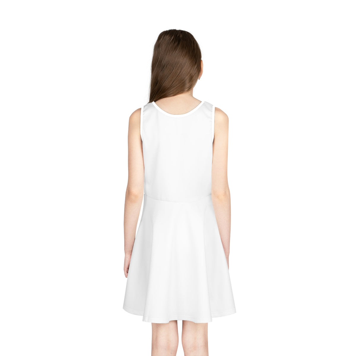 Girls' Sundress with Cute Orange Bow – Sleeveless Summer Dress