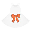 Girls' Sundress with Cute Orange Bow – Sleeveless Summer Dress