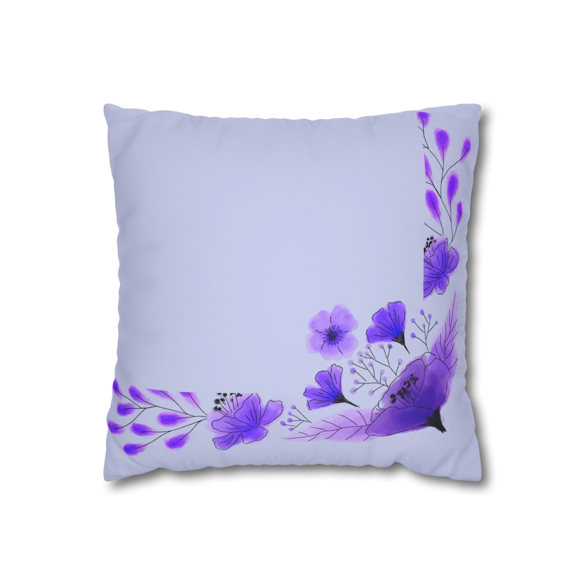 Faux Suede Square Pillowcase