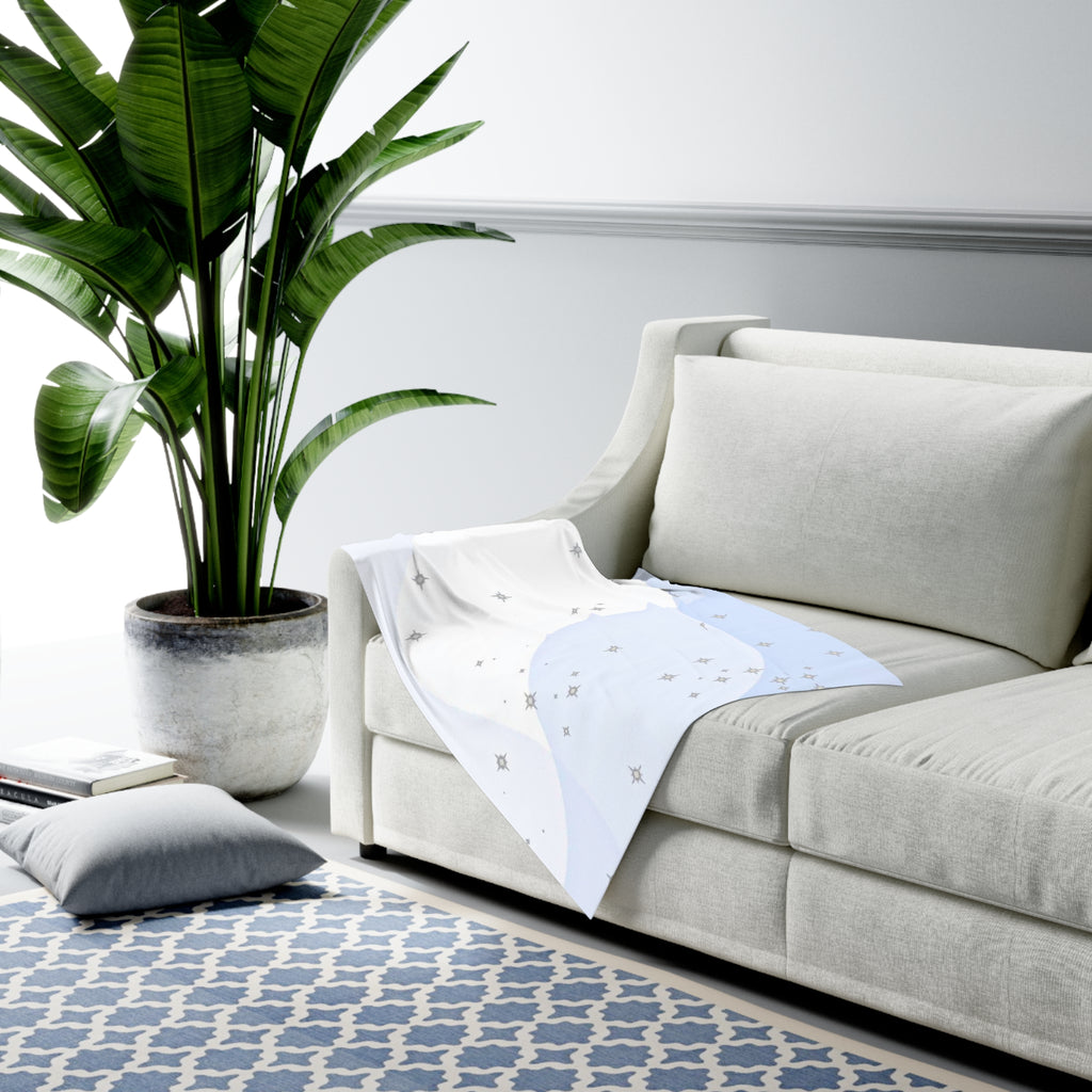Blue Starry Baby Swaddle Blanket – Soft Newborn Wrap for Sleep & Baby Shower Gift