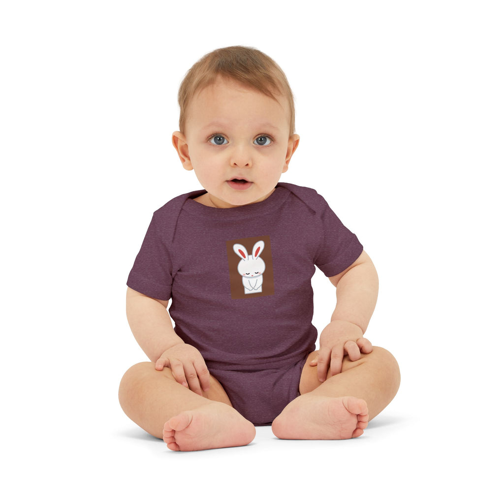 Baby Onesie with Cute Bunny Face — Infant Jersey One-Piece