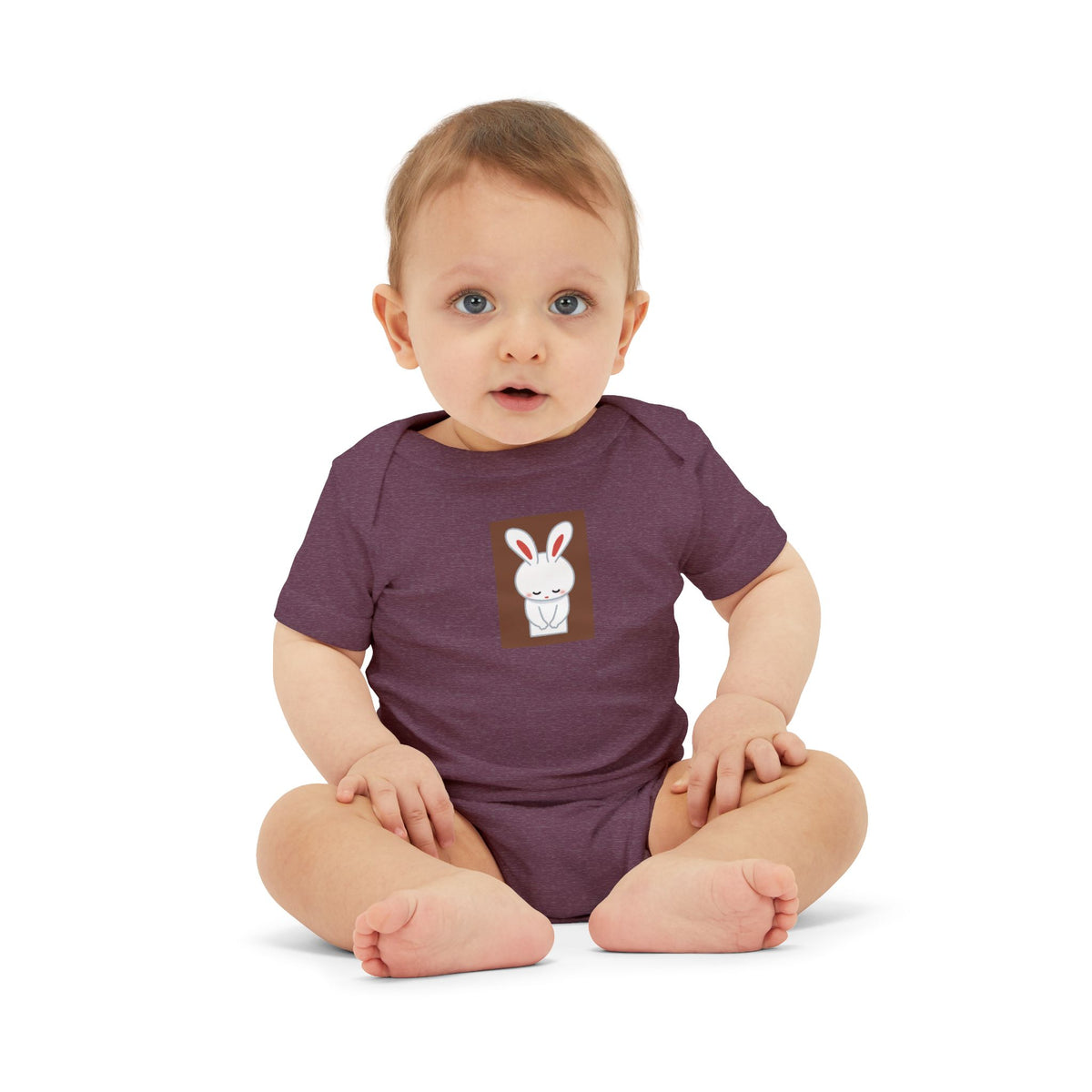 Baby Onesie with Cute Bunny Face — Infant Jersey One-Piece