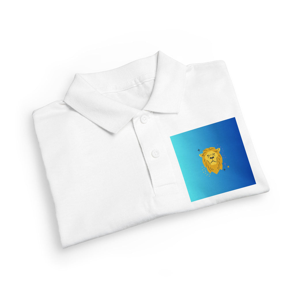 Blue Gradient Lion Crest Youth Polo