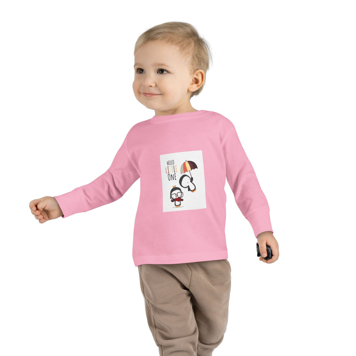 Toddler Tee — 'Hello Little One' Umbrella & Bunny First Birthday Shirt