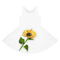 Sunflower Illustration Girls Sundress | Yellow Floral Tank Dress
