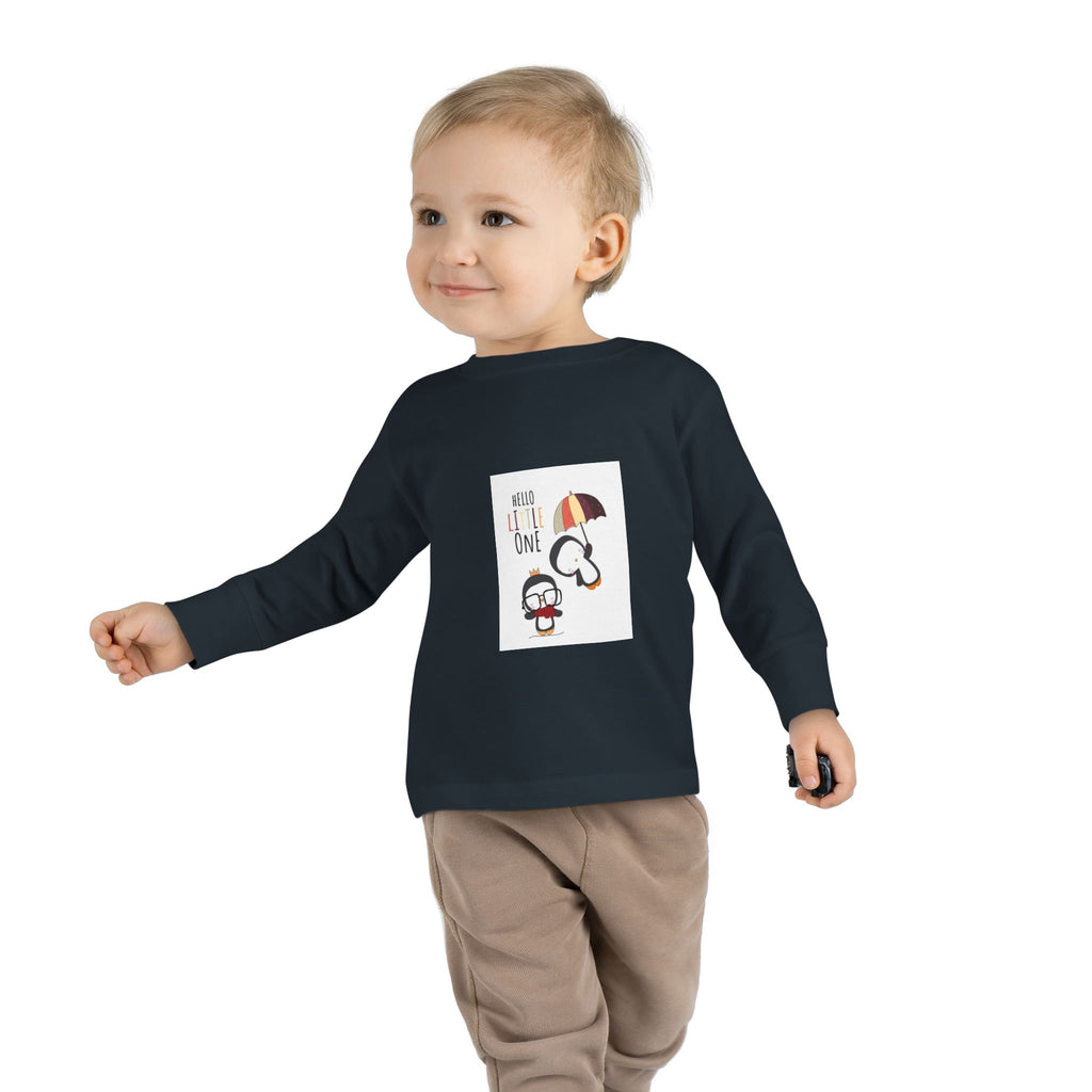 Toddler Tee — 'Hello Little One' Umbrella & Bunny First Birthday Shirt