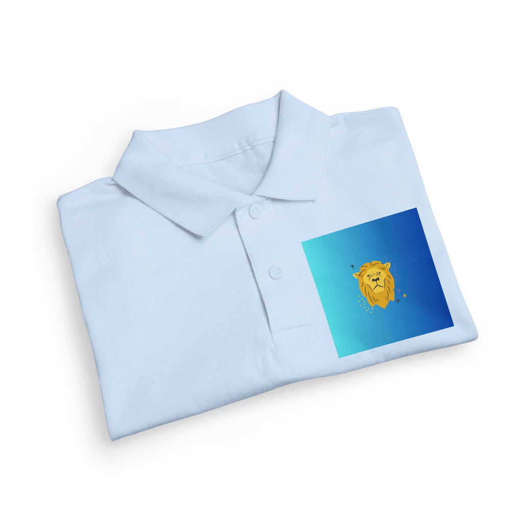 Blue Gradient Lion Crest Youth Polo
