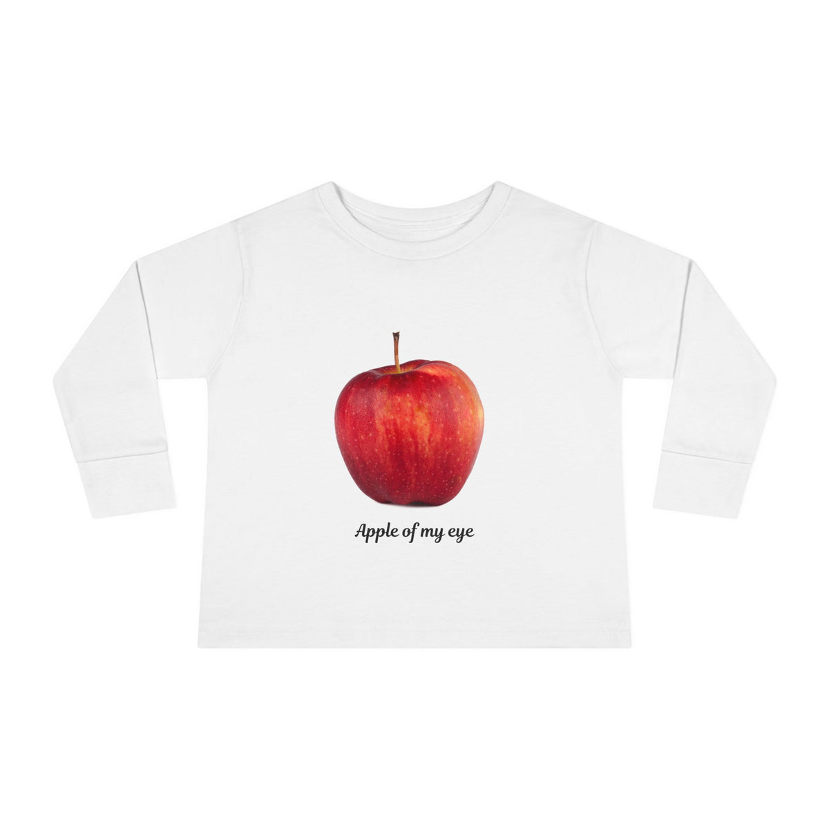 Apple of My Eye Toddler Tee | Kids Long Sleeve Shirt, Fruit Illustration