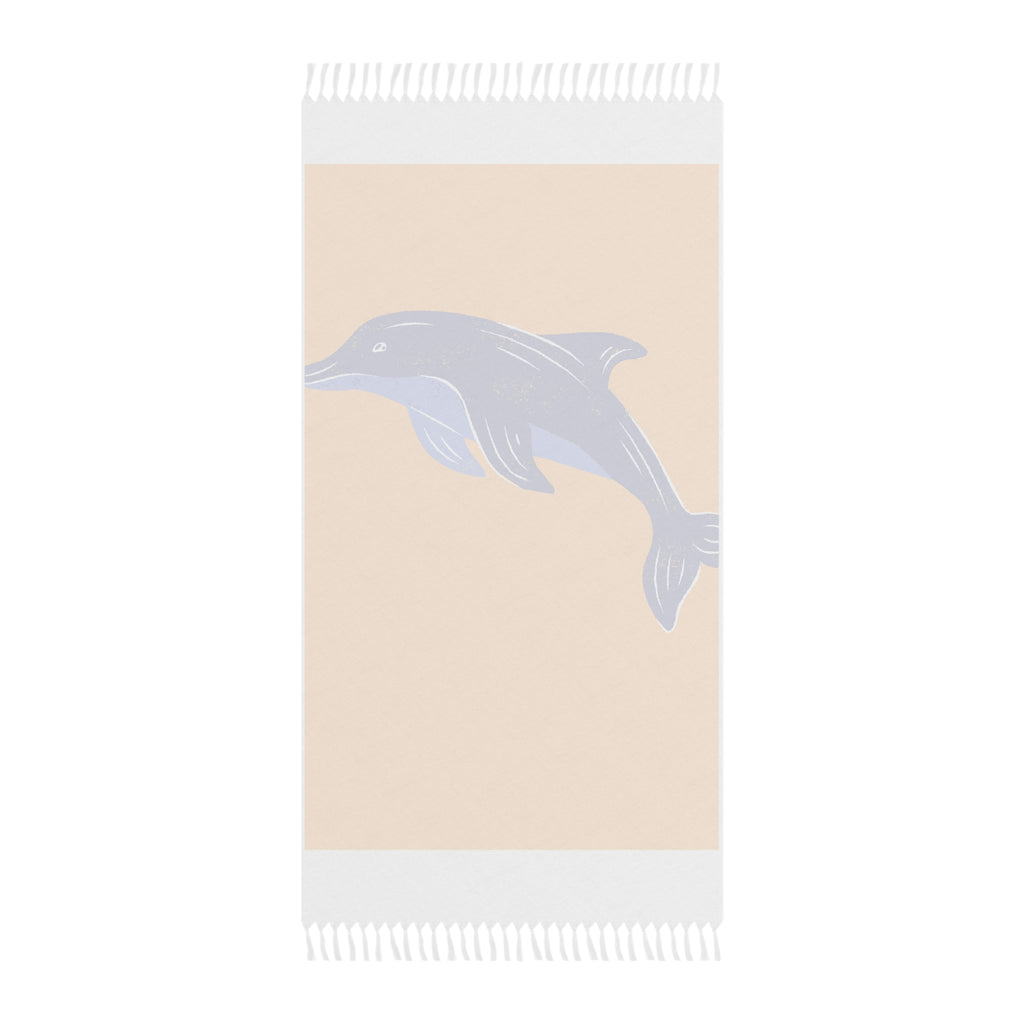 Boho Dolphin Beach Towel – Vintage Coastal Surf Throw