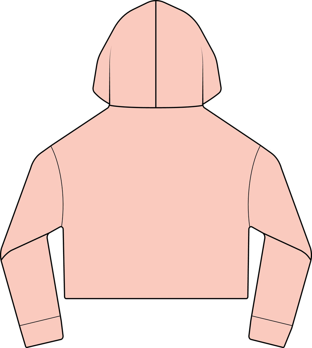 Women's Laguna Sueded Raw Edge Crop Hoodie Sweatshirt