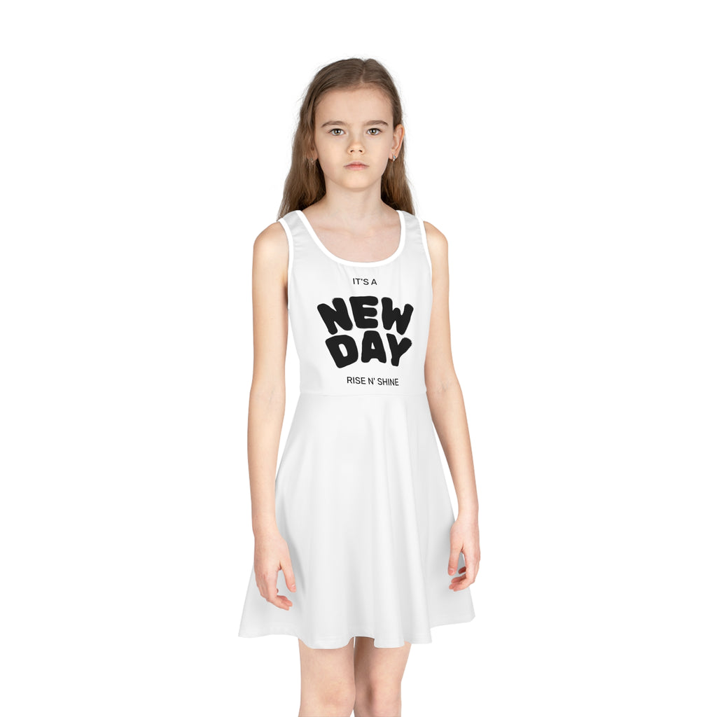 It's a New Day dress | Girls sleeveless sundress, Rise n' Shine typography
