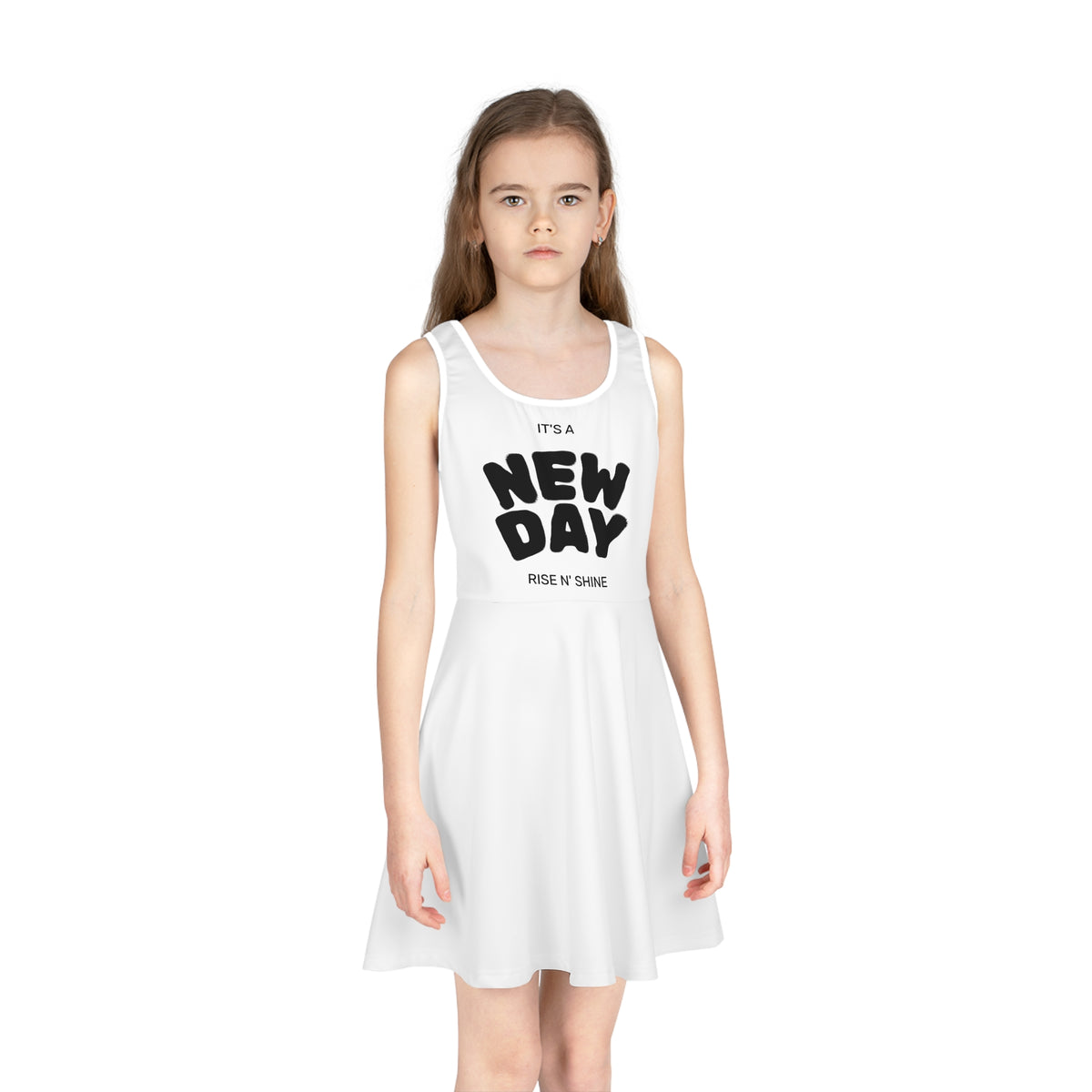 It's a New Day dress | Girls sleeveless sundress, Rise n' Shine typography