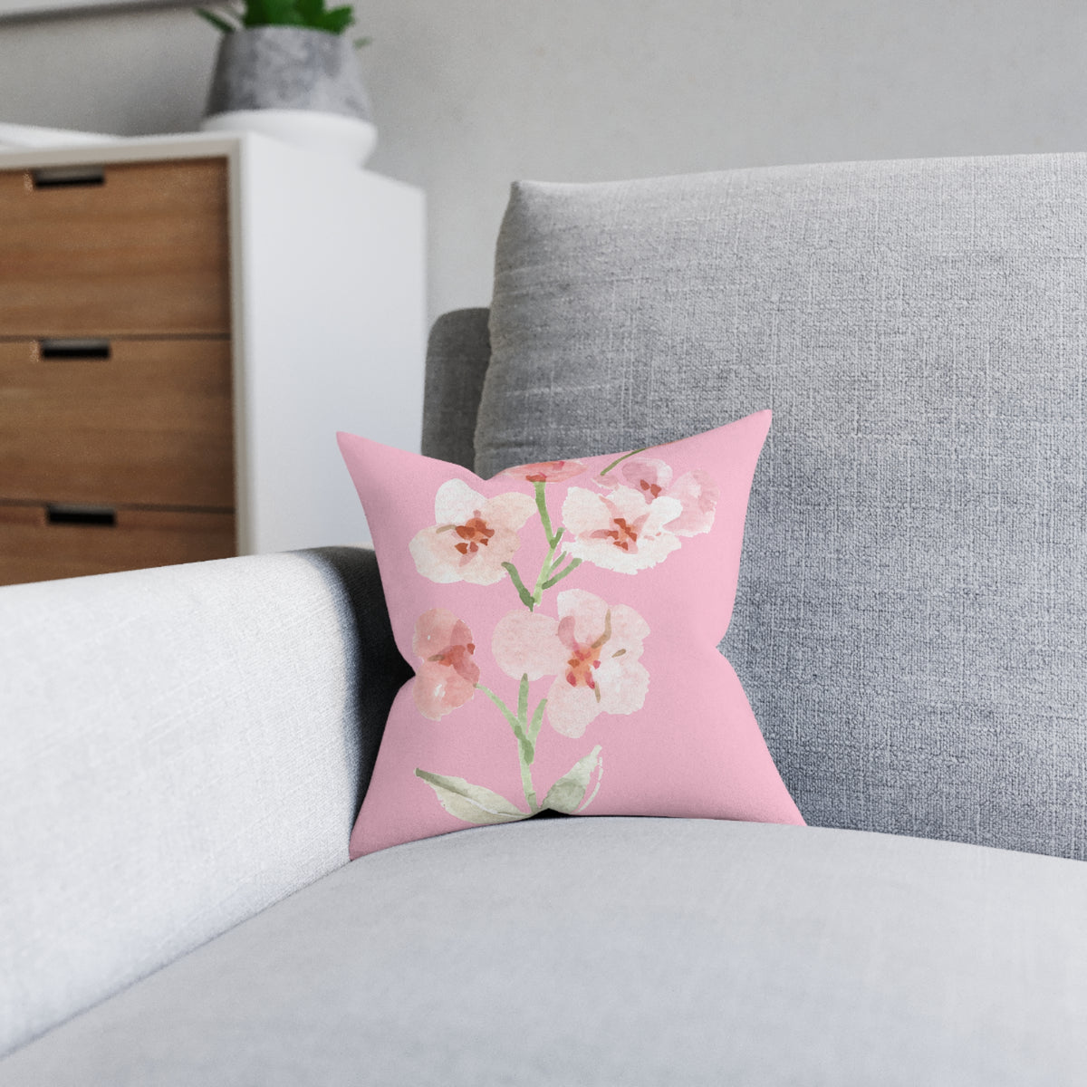 Square Pillow - Pink Back
