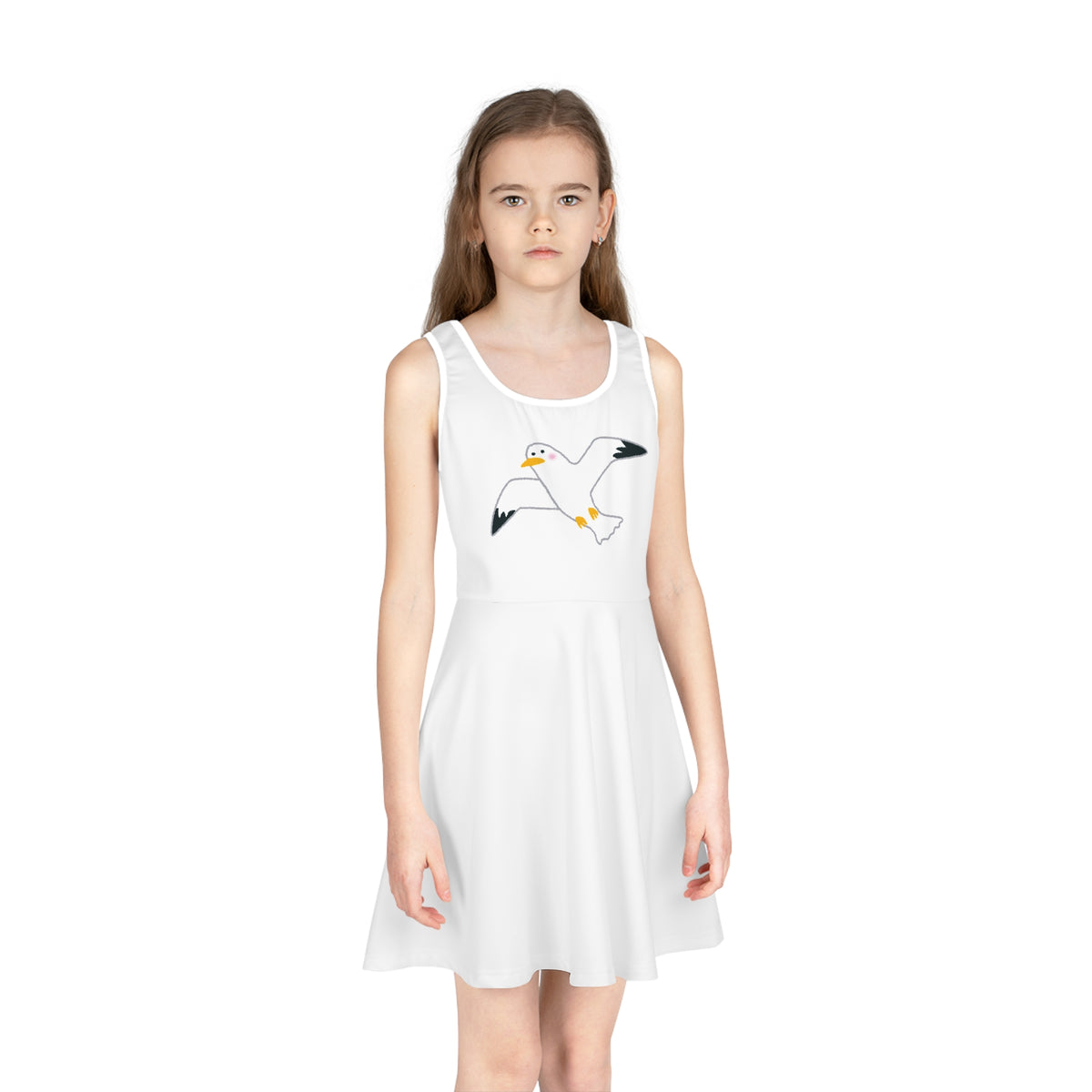 Seagull Illustration Dress | Girls Sundress