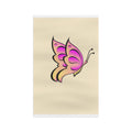 Butterfly Microfiber Tea Towel — Pink Gradient Floral Wing Kitchen Towel