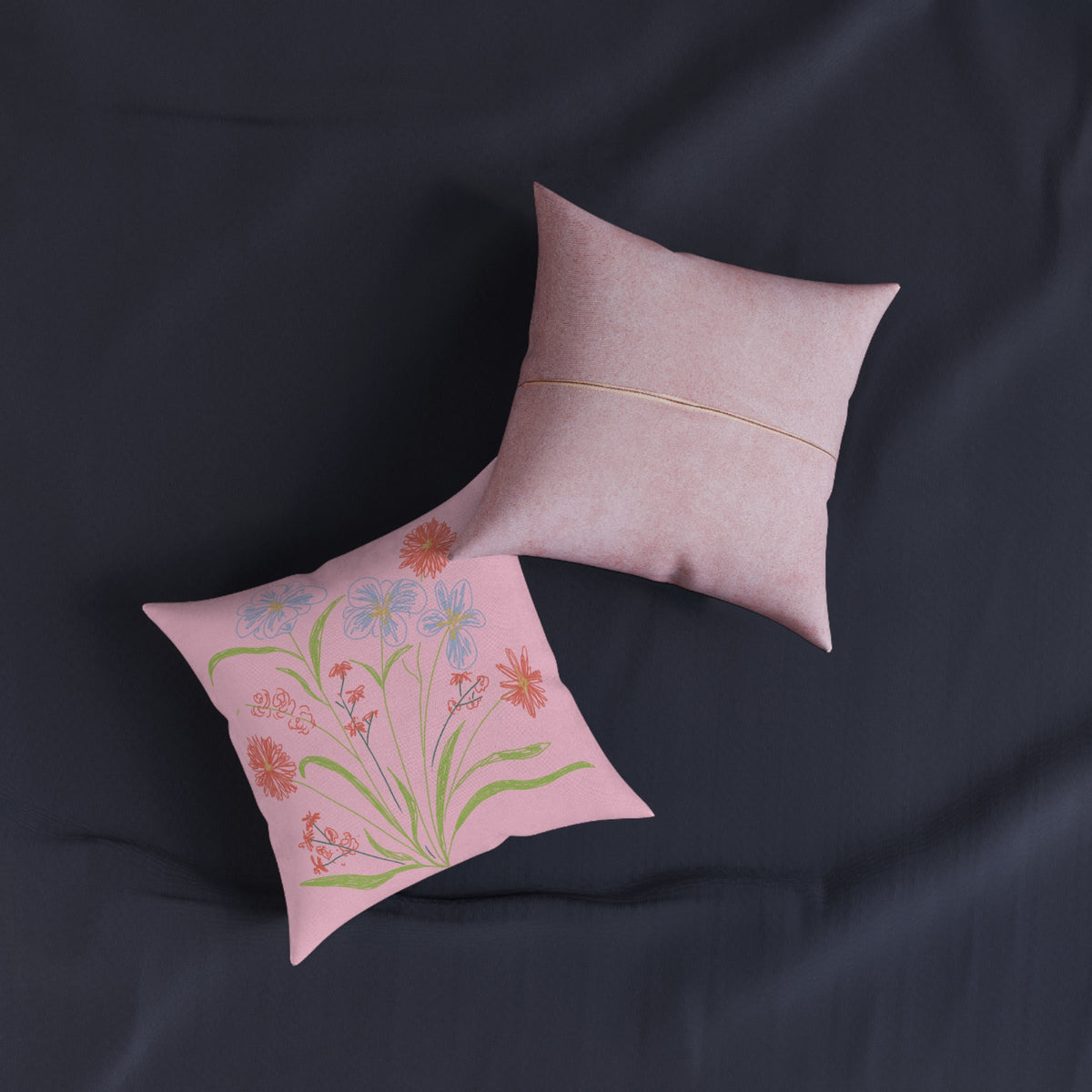 Square Pillow - Pink Back