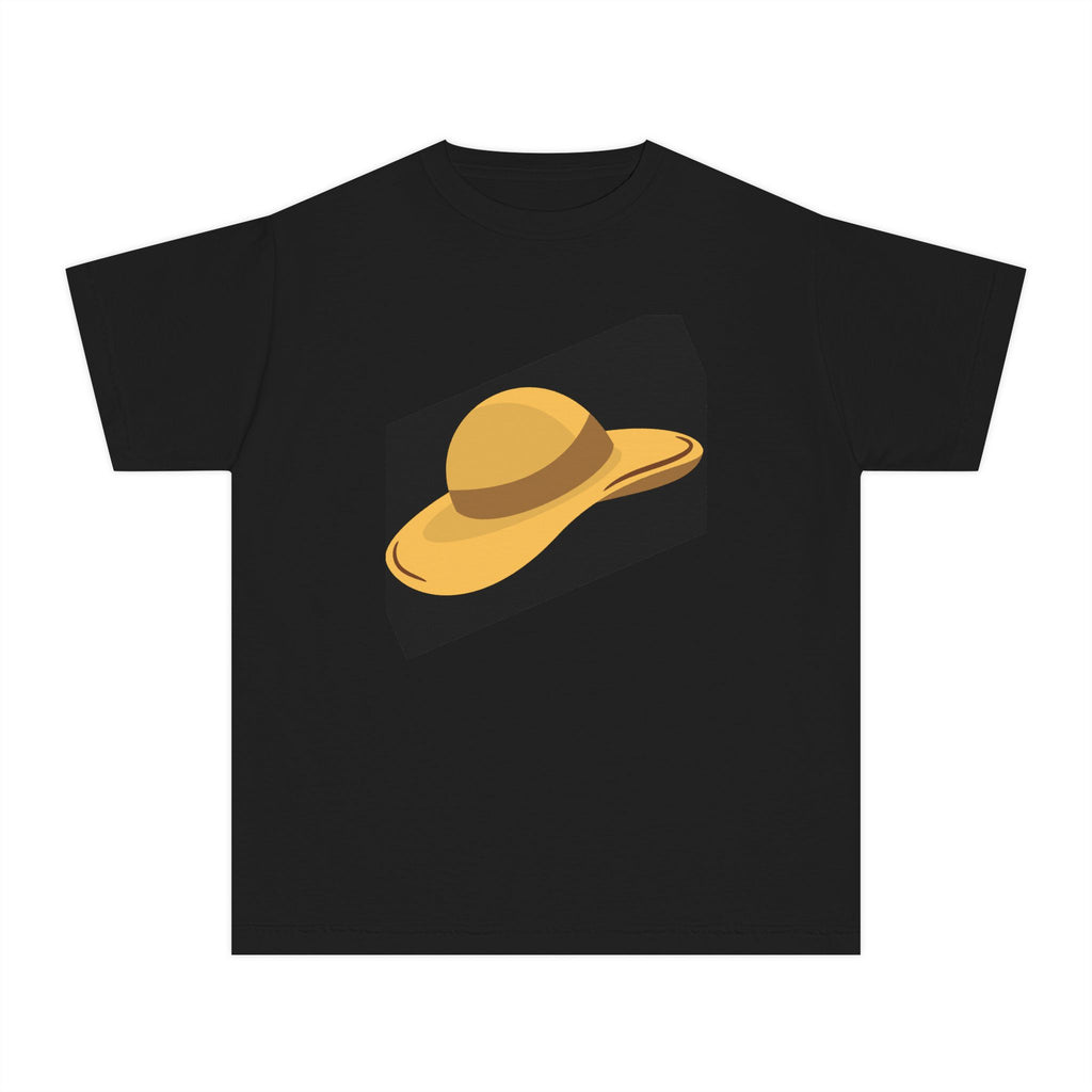Straw Sun Hat Youth Tee | Summer Beach Graphic