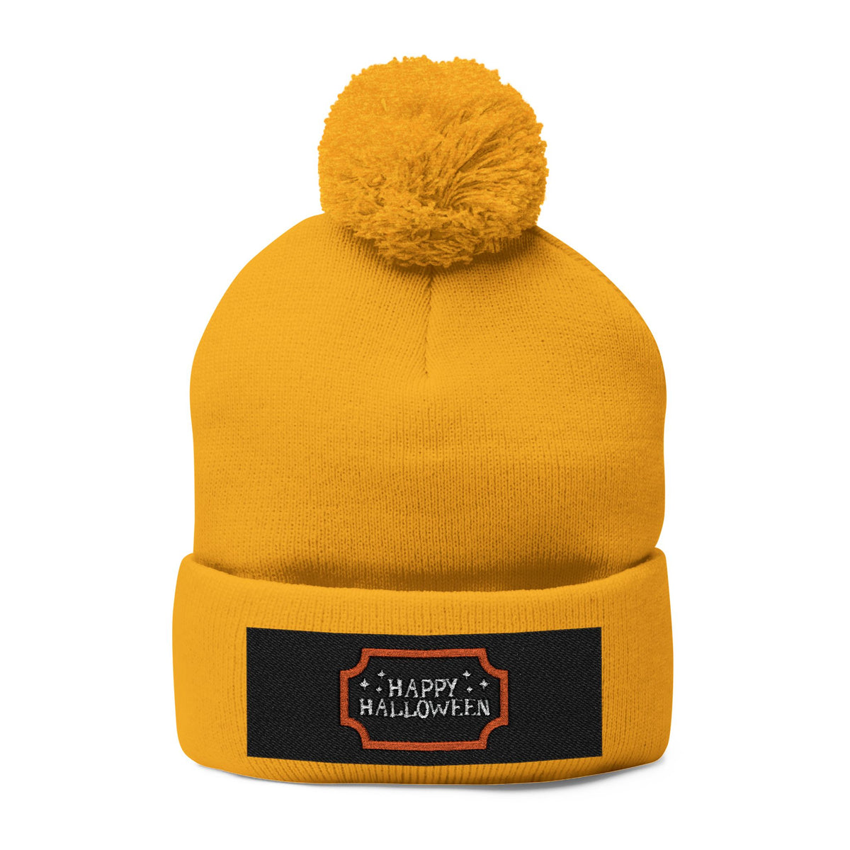 Pom-Pom Knit Cap (Embroidery)