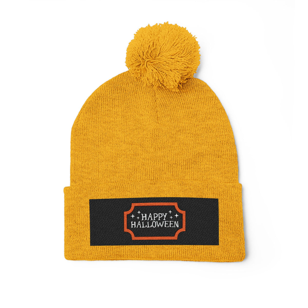 Pom-Pom Knit Cap (Embroidery)