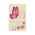 Butterfly Blossom Microfiber Tea Towel — Pink Floral Kitchen Towel
