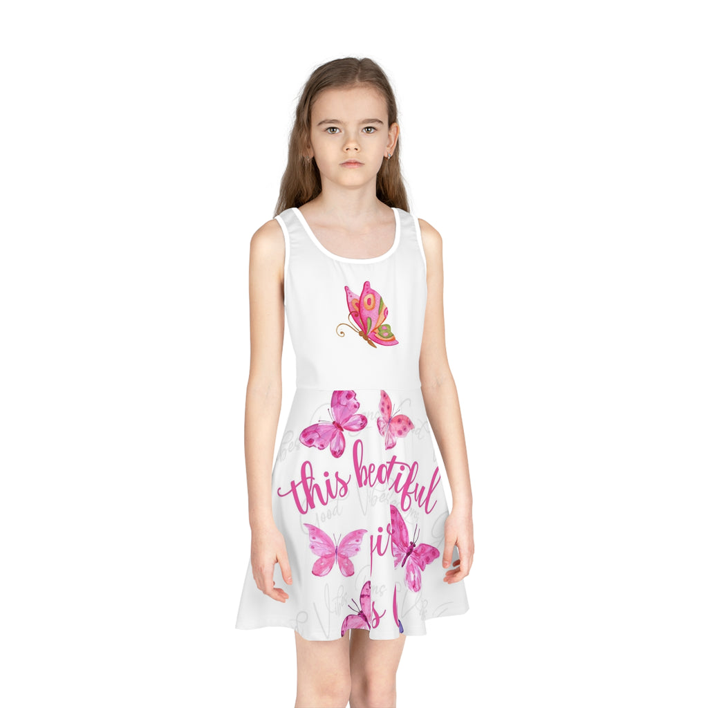 Girls' Sleeveless Sundress (AOP)