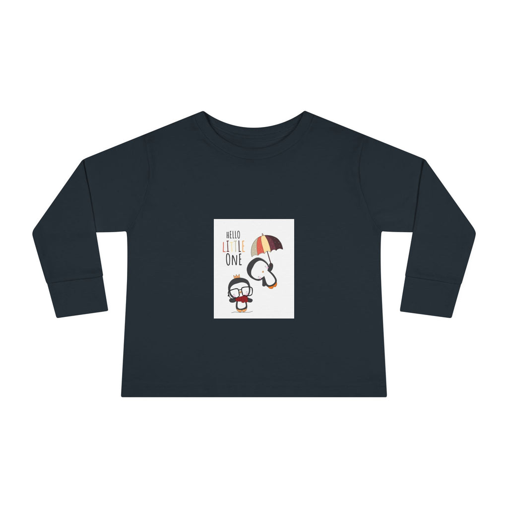 Toddler Tee — 'Hello Little One' Umbrella & Bunny First Birthday Shirt