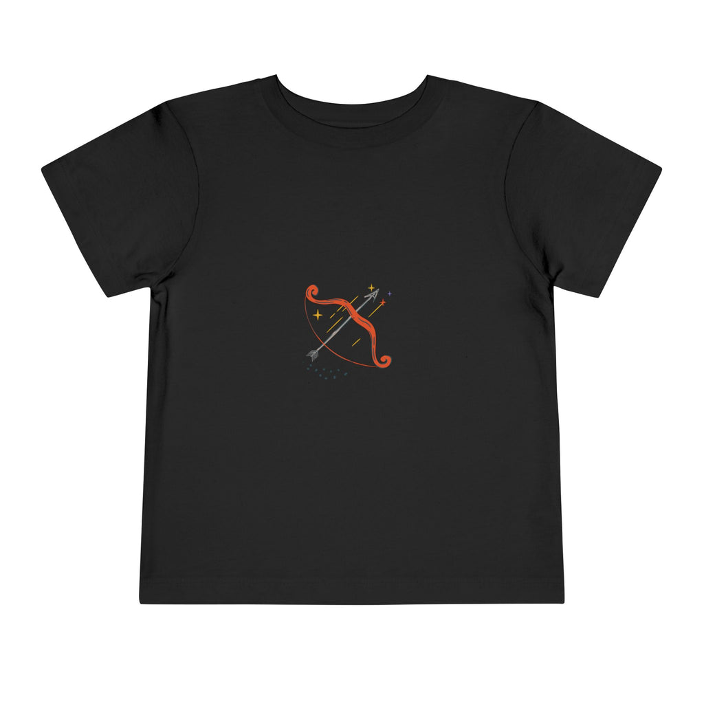 Sleek Archer Bow and Arrow Toddler Tee | Astrology Sagittarius Kids Shirt