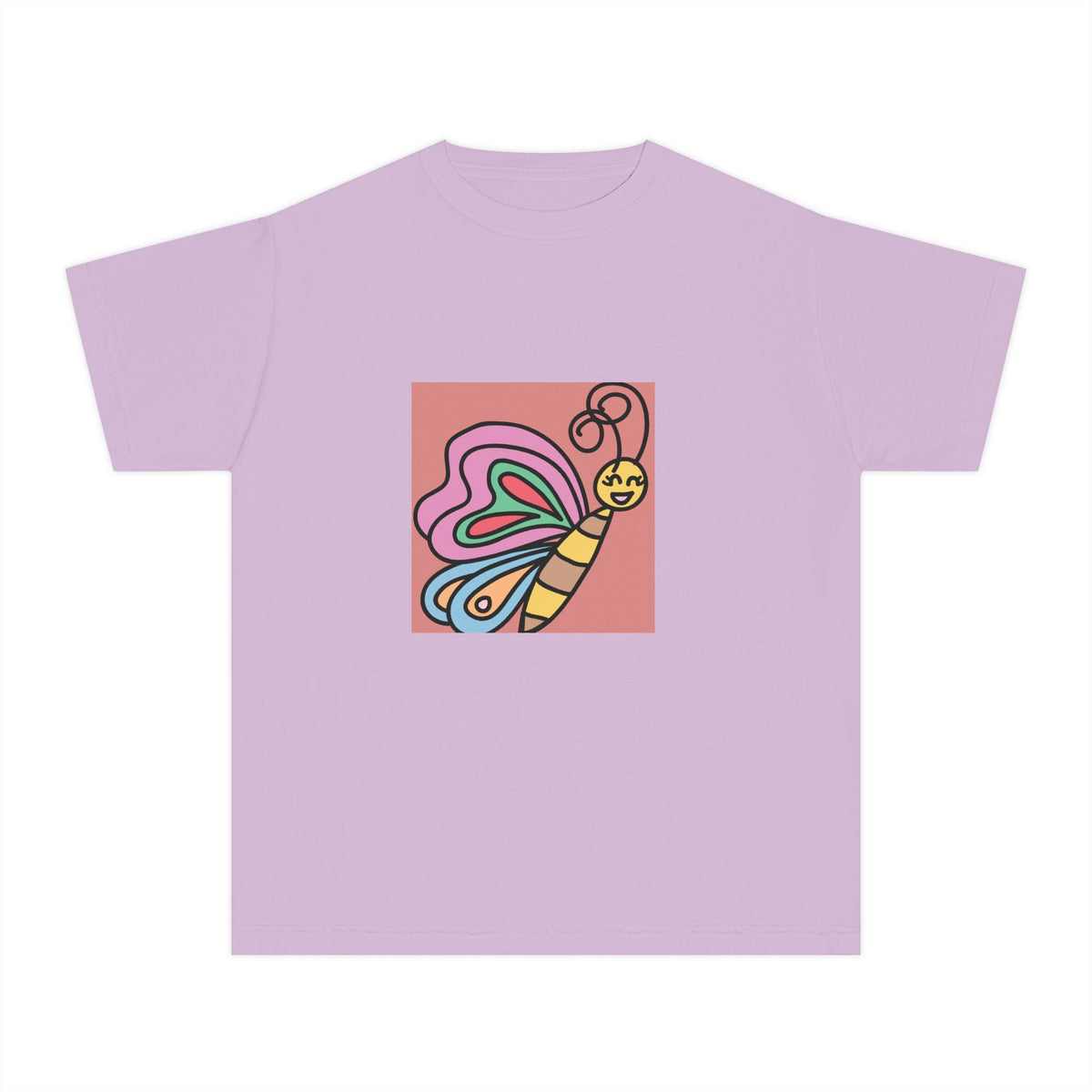 Kids Butterfly Graphic Tee — Colorful Happy Bug Design