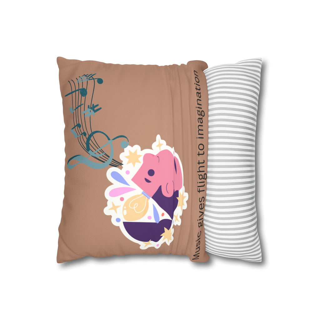 Faux Suede Square Pillowcase