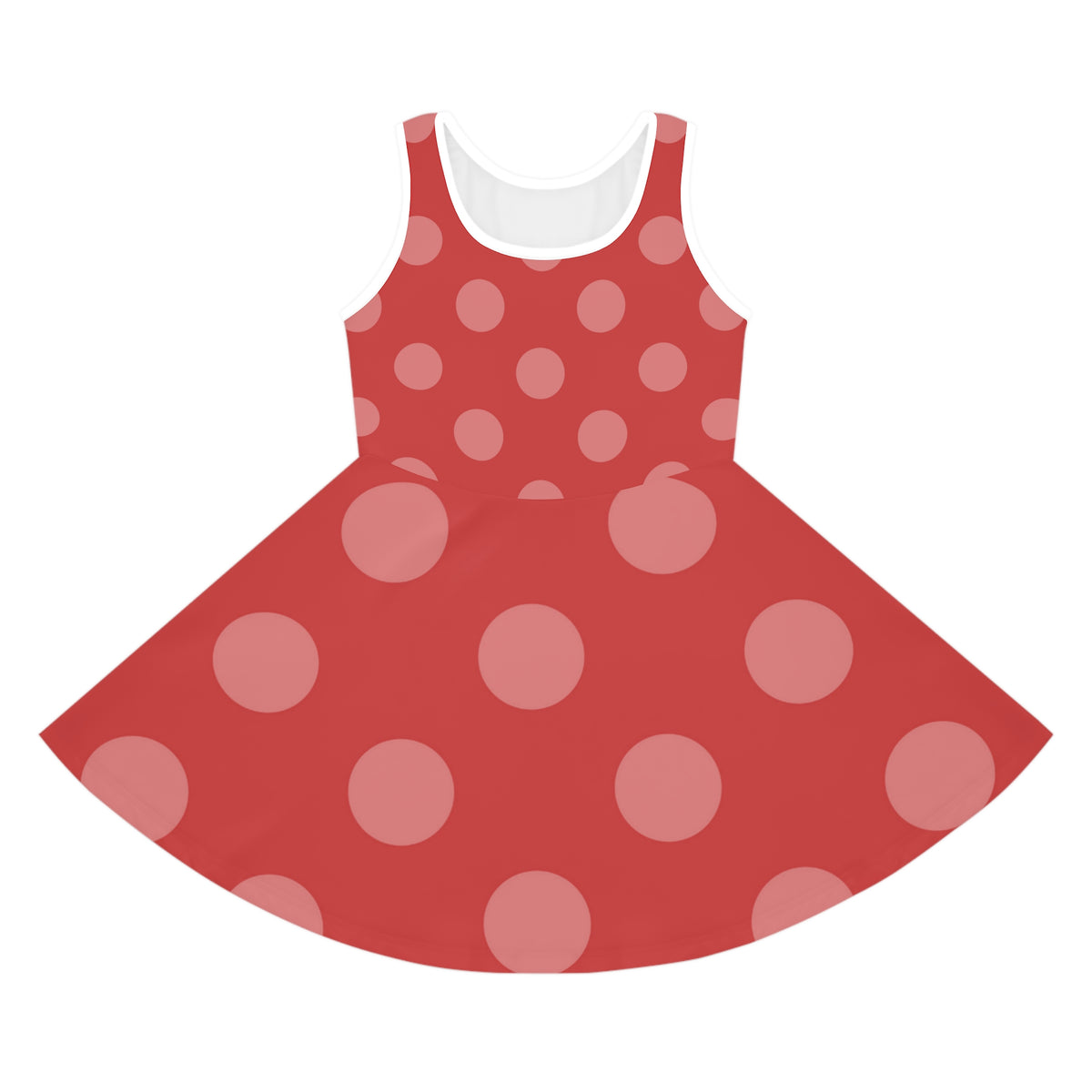 Girls' Red Polka Dot Sundress — Sleeveless Summer Dress for Kids