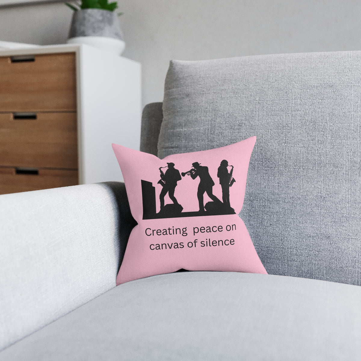 Square Pillow - Pink Back