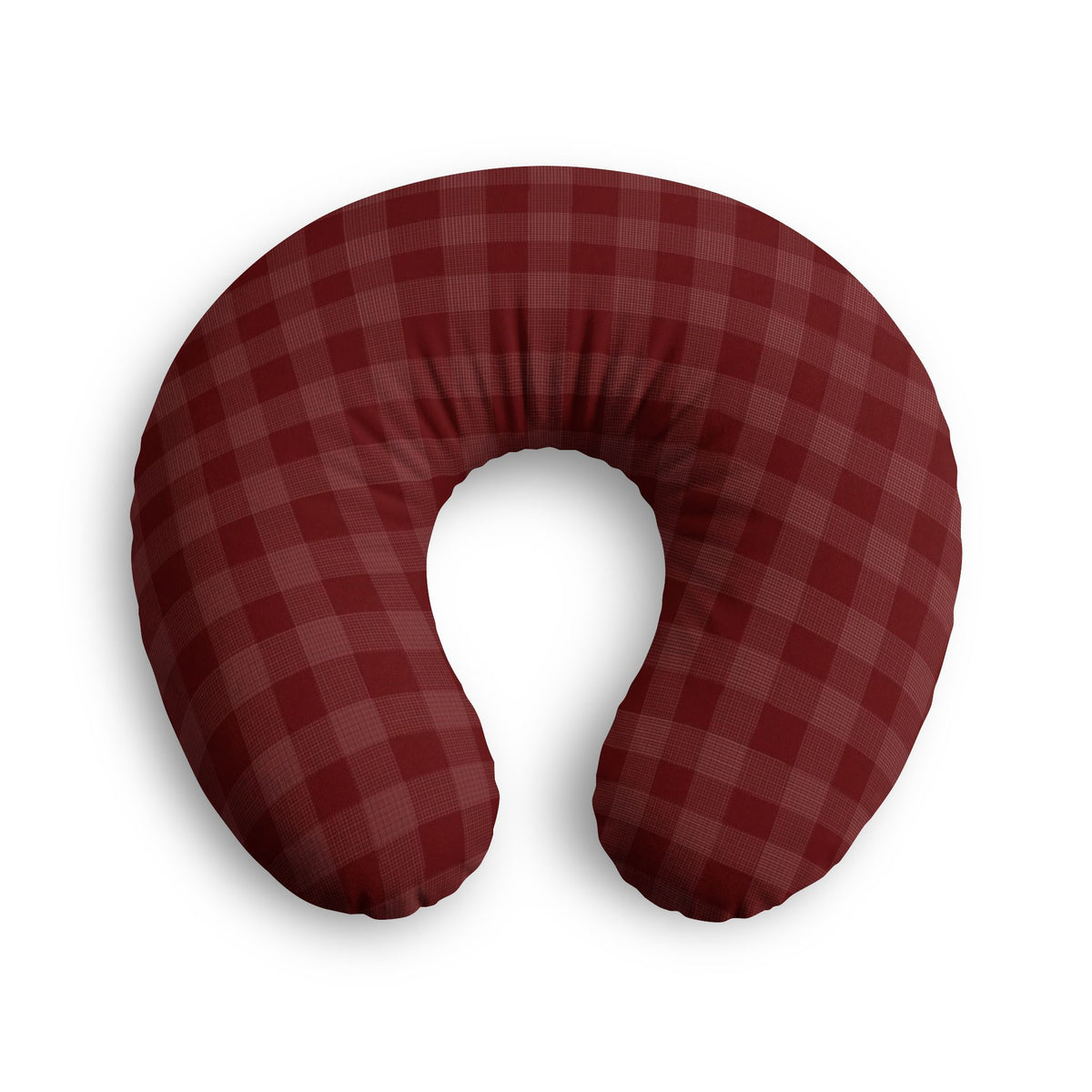 Red Buffalo Plaid Nursing Pillow Cover — Cozy Farmhouse Nursing Pillow Case