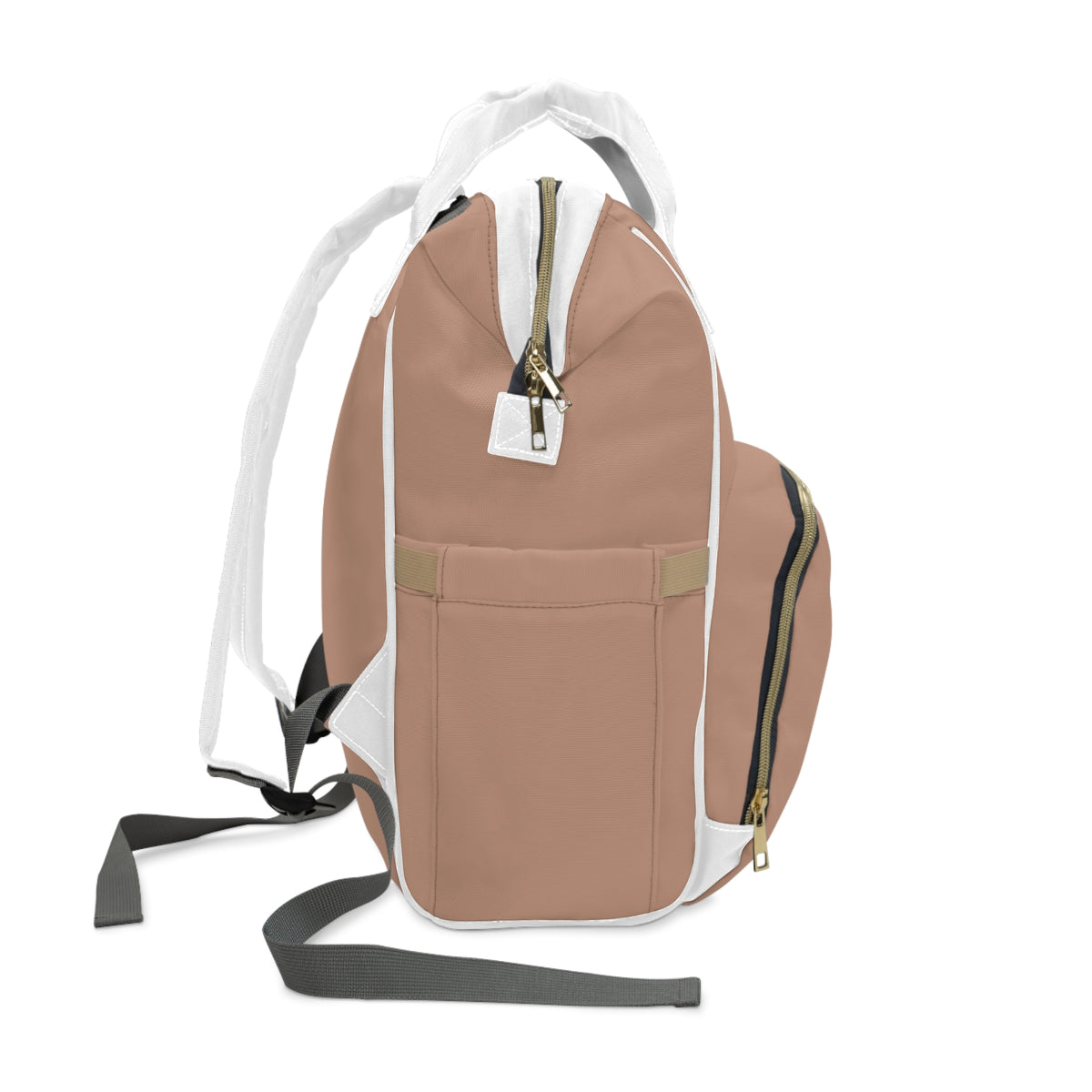 Mushroom Print Diaper Backpack — Multifunctional Baby Bag with Changing Pad