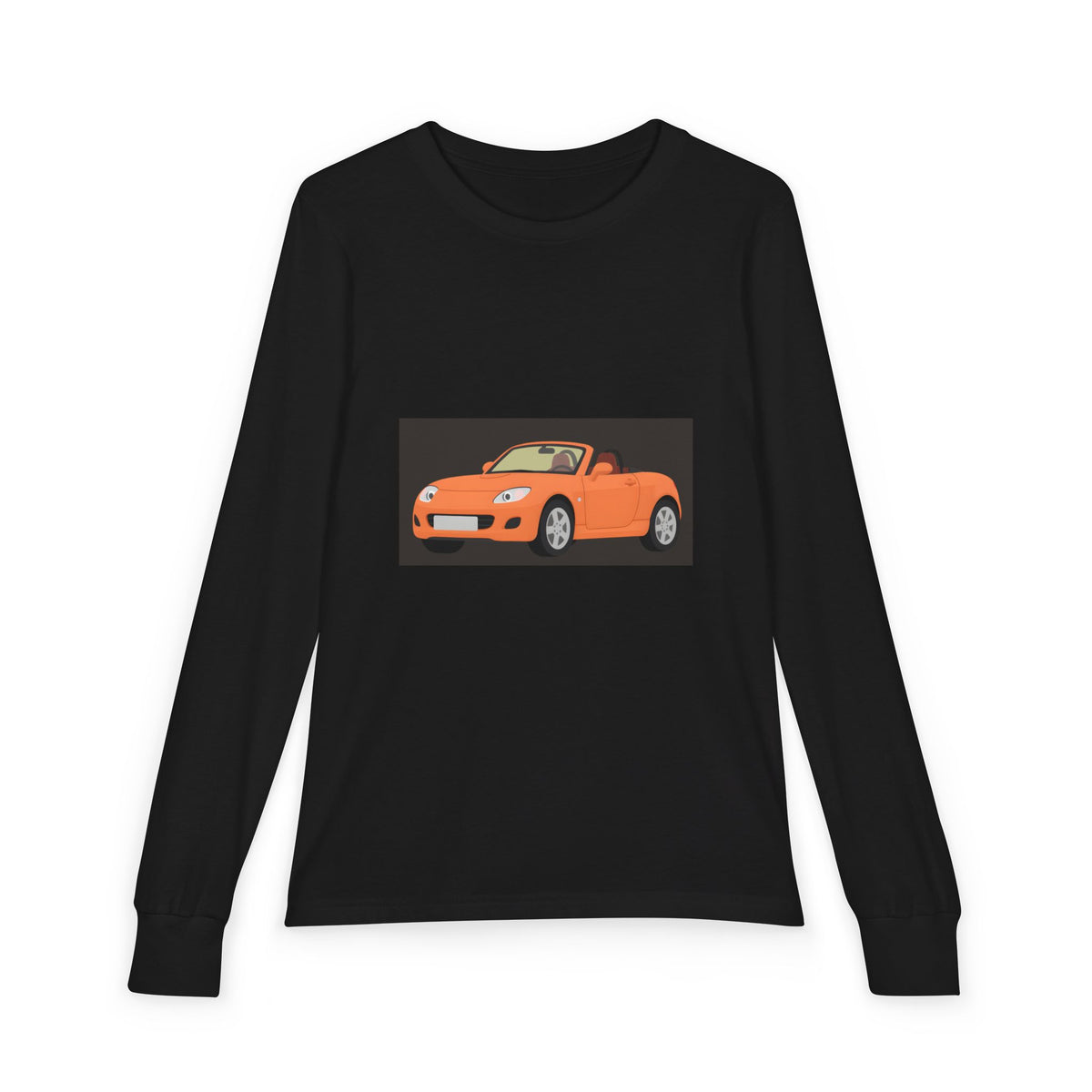 Orange Convertible Car Youth Long Sleeve Tee | Kids Sports Car Shirt