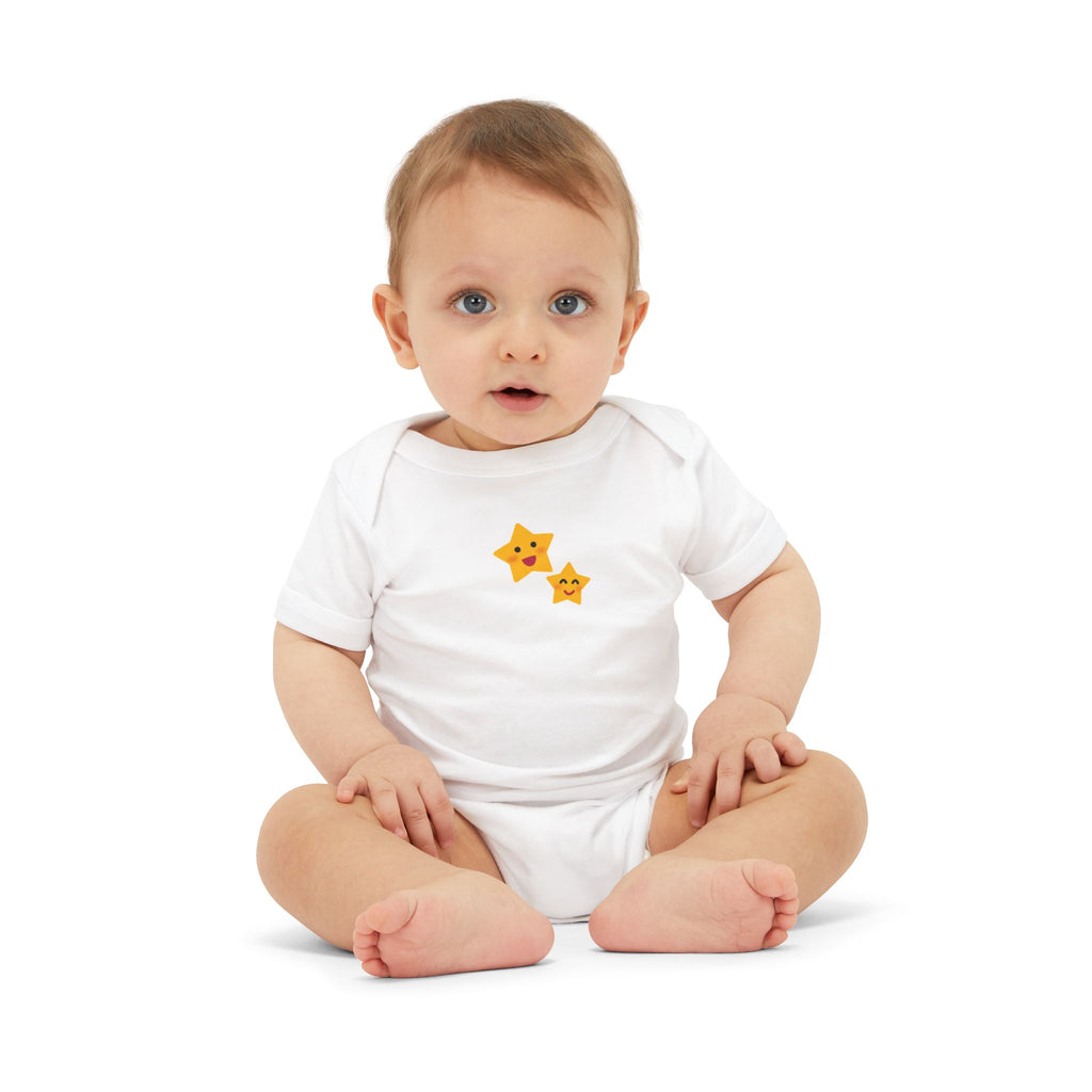 Star Friends Infant Bodysuit — Cute Smiling Stars Baby One-Piece