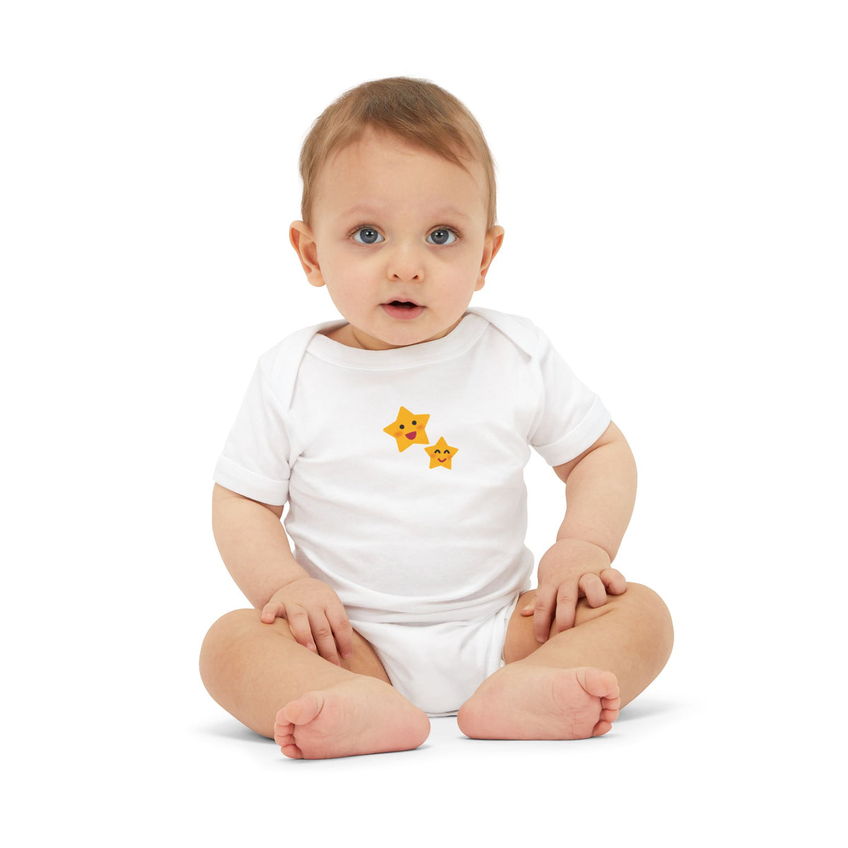 Star Friends Infant Bodysuit — Cute Smiling Stars Baby One-Piece
