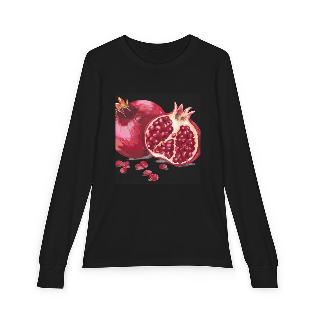 Pomegranate Illustration Long Sleeve | Fruit Botanical Shirt