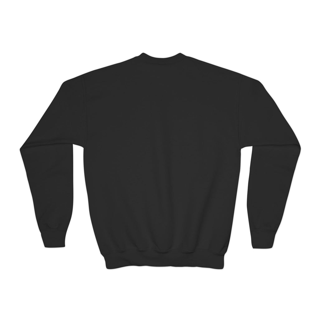 Sagittarius Youth Crewneck Sweatshirt — Orange Bow & Arrow Zodiac Design