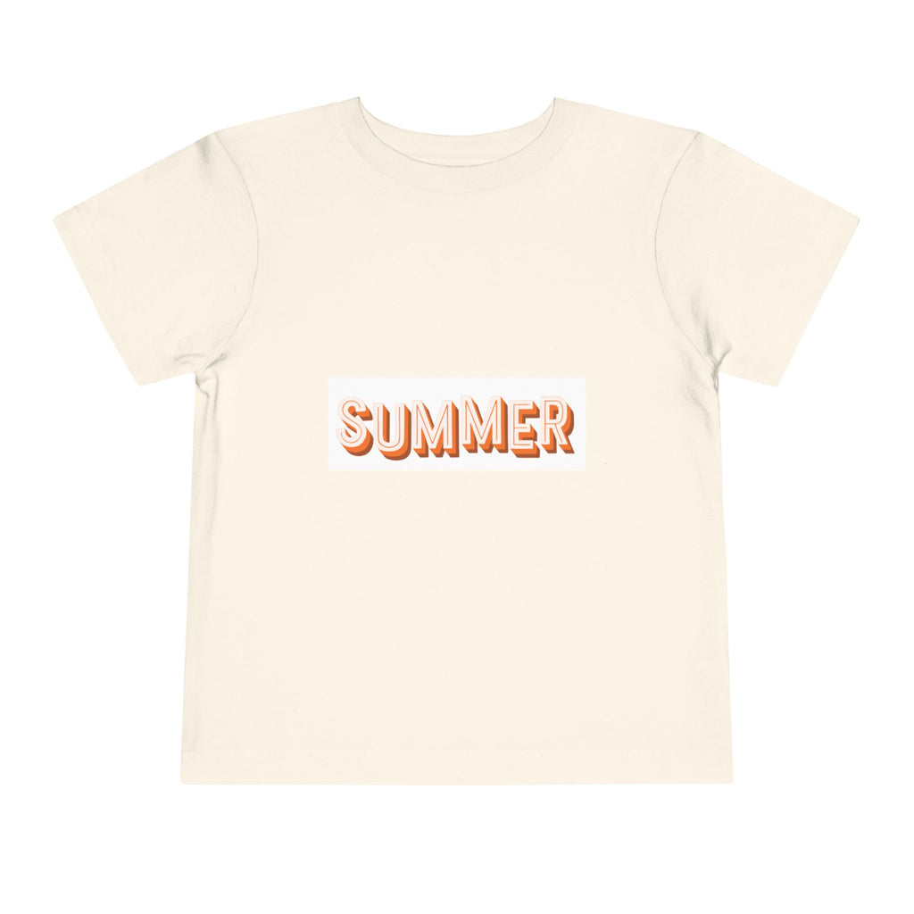 Sunset Block Letter logo Toddler Tee | Minimal Center Chest
