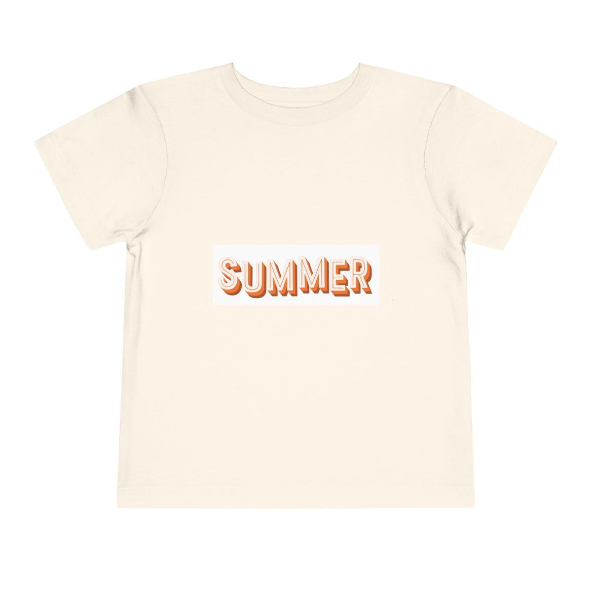 Sunset Block Letter logo Toddler Tee | Minimal Center Chest