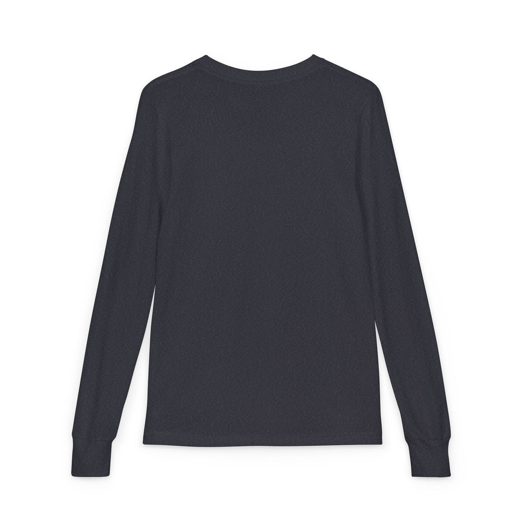 Blue Sports Car Youth Long Sleeve Tee | Racing Print, Gradient Frame