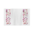 Delicate Floral Border Microfiber Tea Towel — Elegant Botanical Kitchen Linen