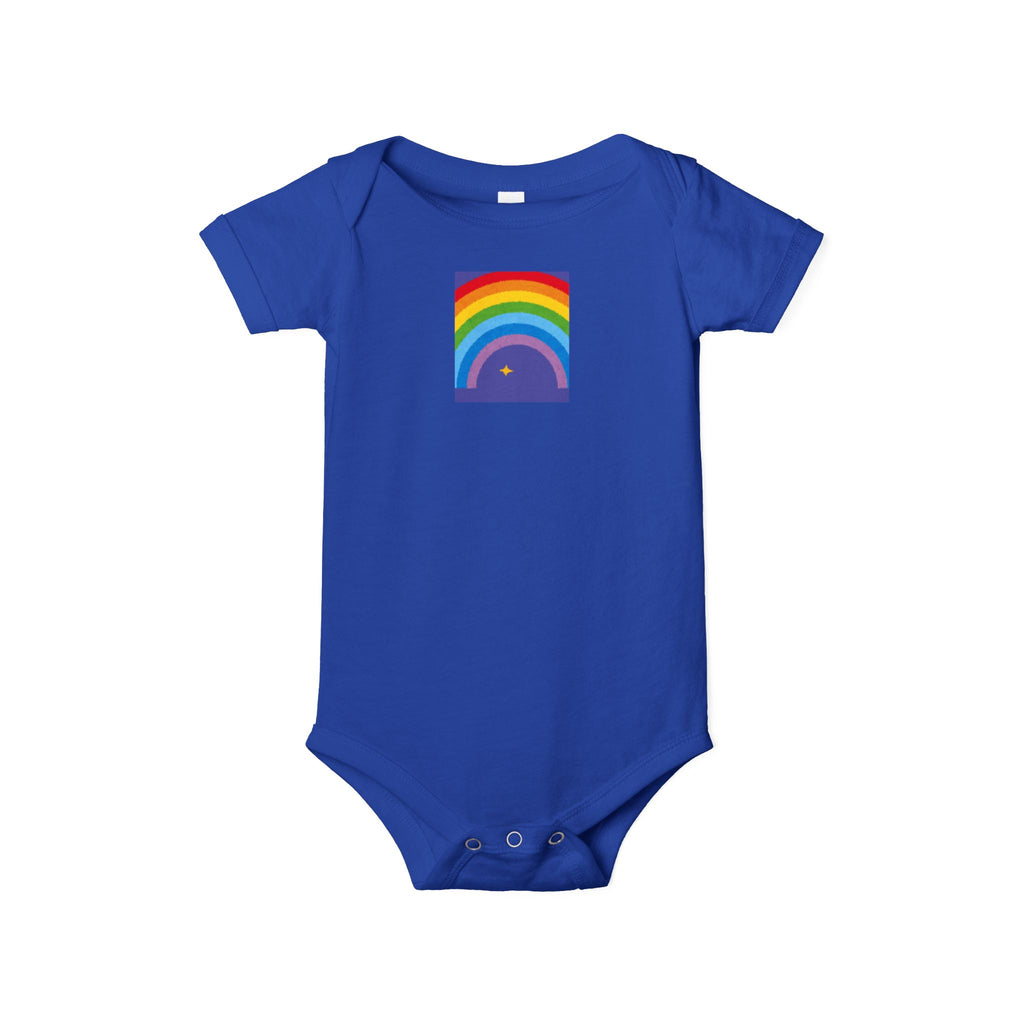 Infant Onesie with Rainbow & Star Baby Bodysuit — Cute Colorful Newborn Gift
