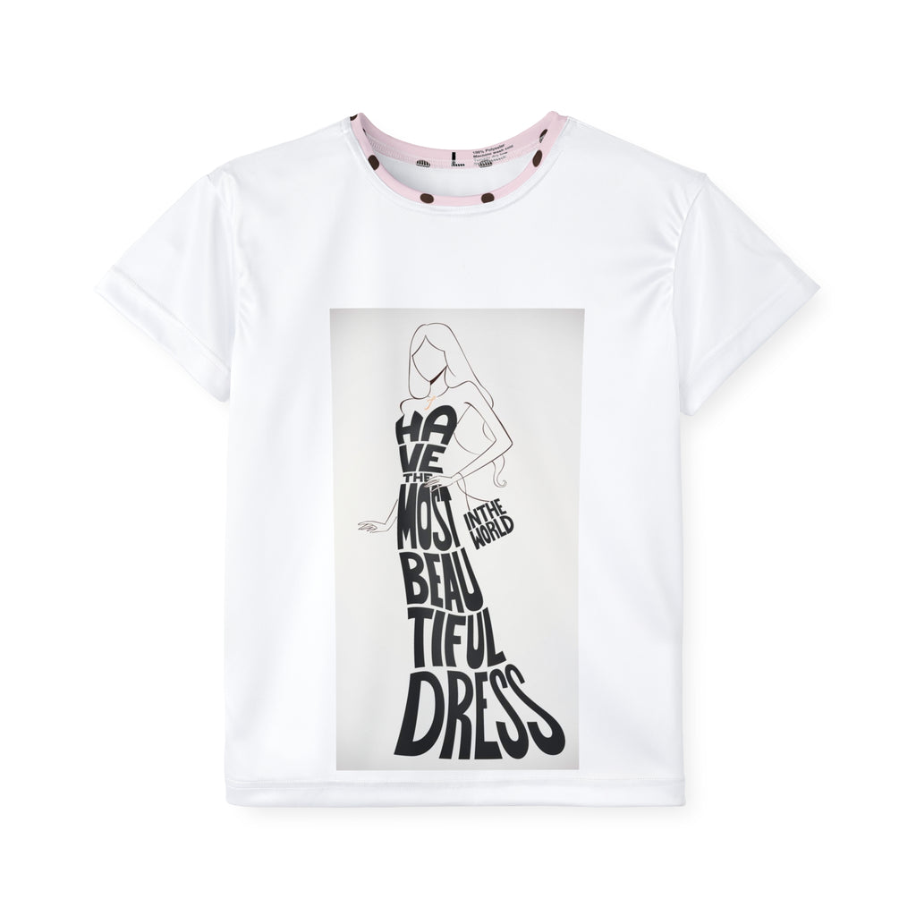 Kids Sports Jersey — 'Have the Most Beautiful Dress' Graphic Athletic Tee